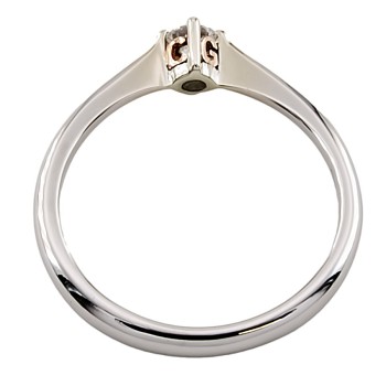 9ct white gold Clogau diamond 10pts solitaire Ring size J